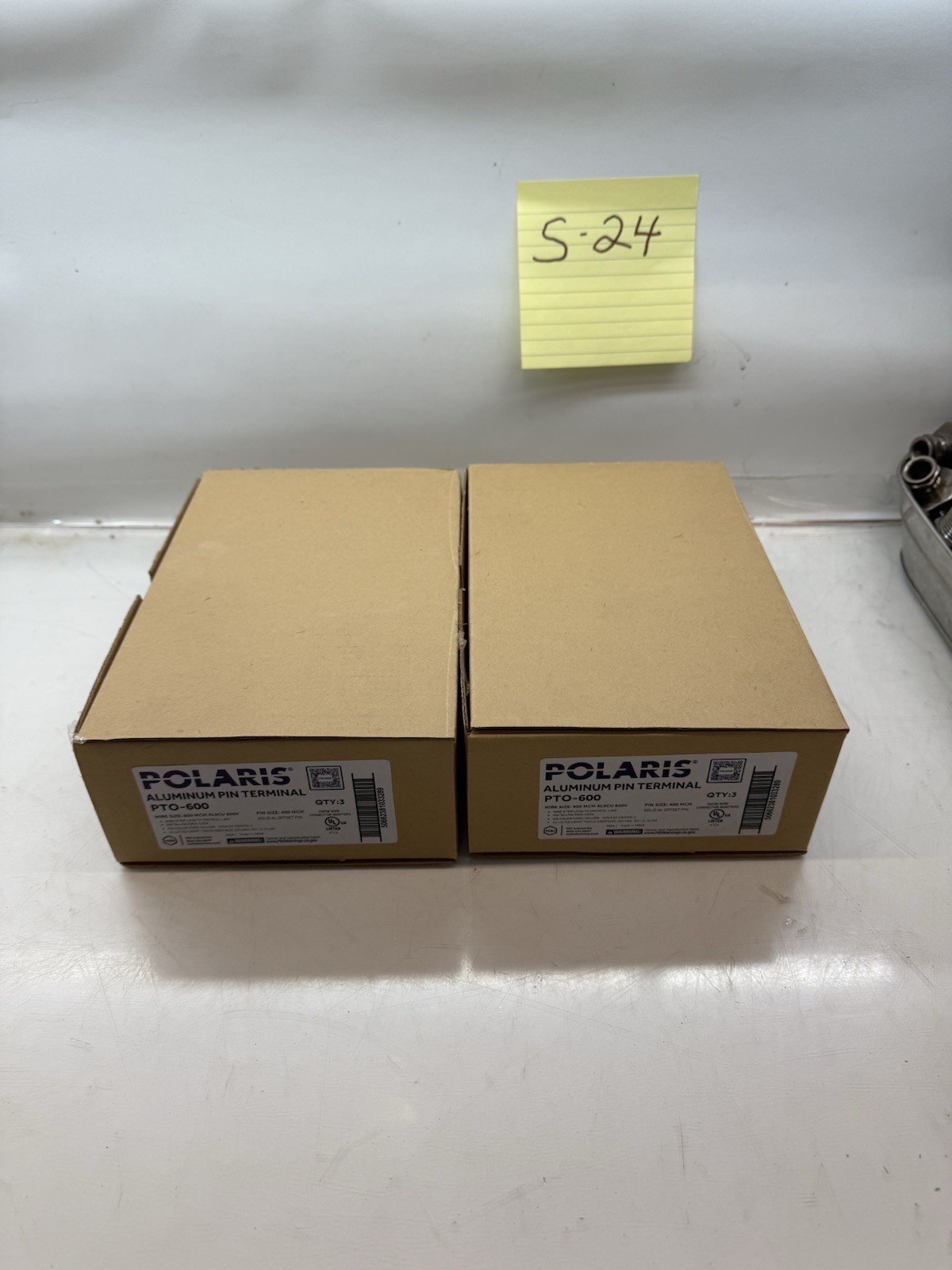NSI POLARIS PTO-600, 400 MCM Aluminum Center Pin Terminal – Yellow Total Of 5 Pk
