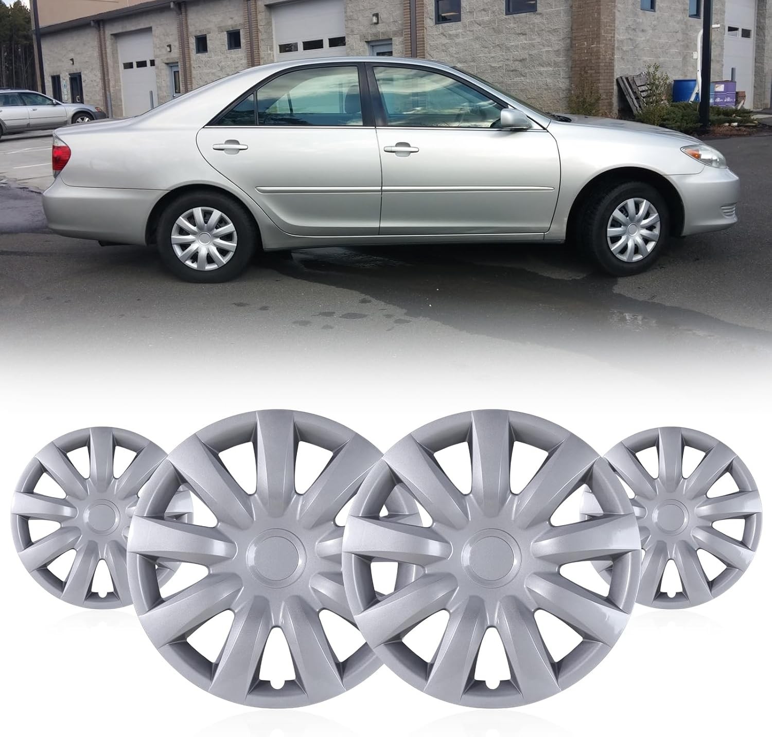Set Of 4 15″ Wheel Covers Hubcap Snap On For 2002-2006 Toyota Camry R15 Tire