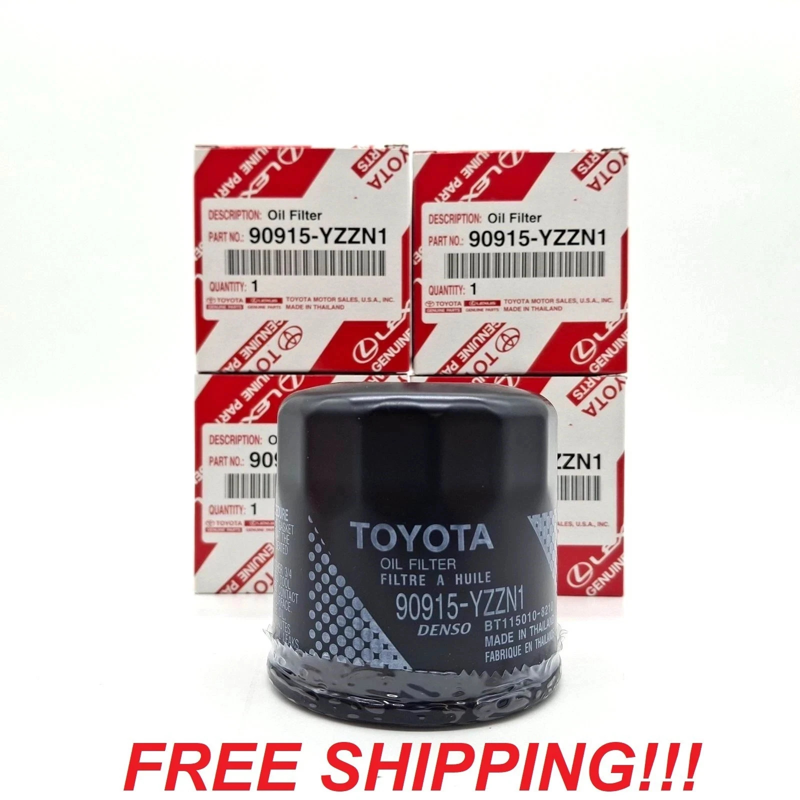 4 PACK GENUINE OEM TOYOTA LEXUS SCION OIL FILTER 90915-YZZN1 FAST FREE SHIPPING!
