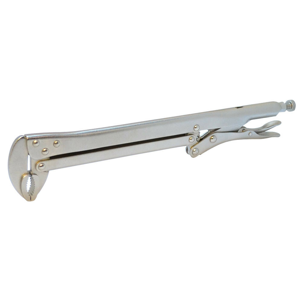 15″ Locking Pliers Bent Jaw 90 Degree Extra Long for Gripping Clamping Twisting