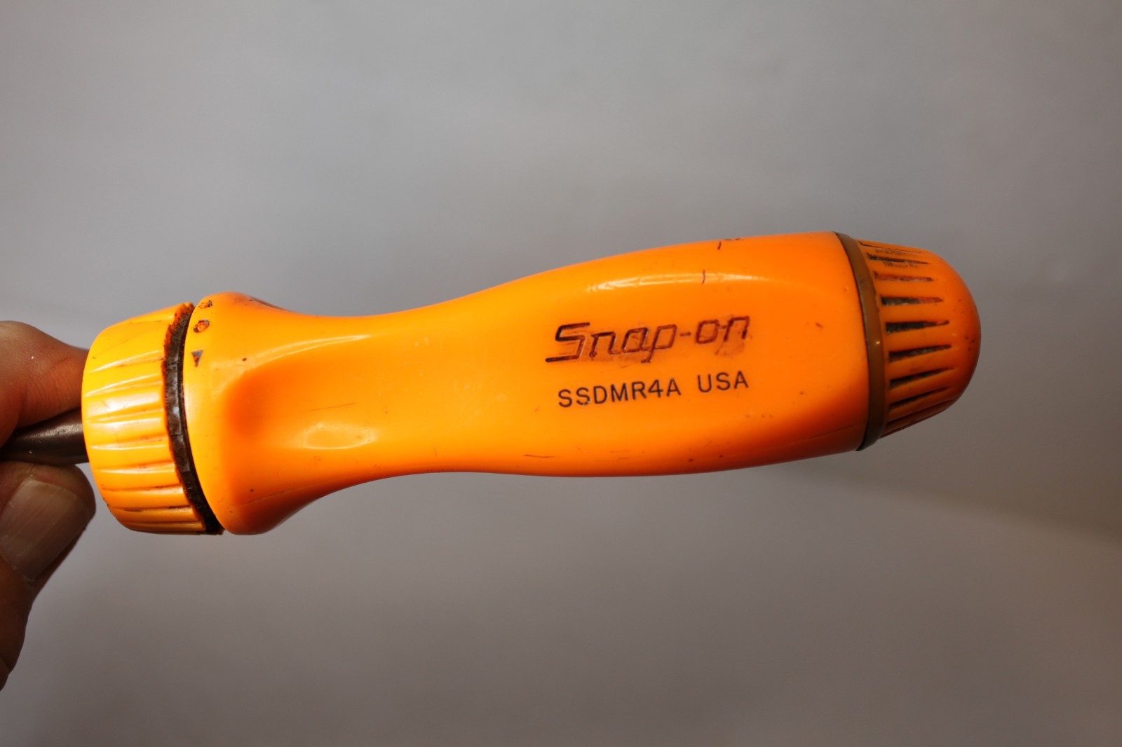 Snap-on SSDMR4A Ratchet Magnetic Screwdriver Orange Handle USA