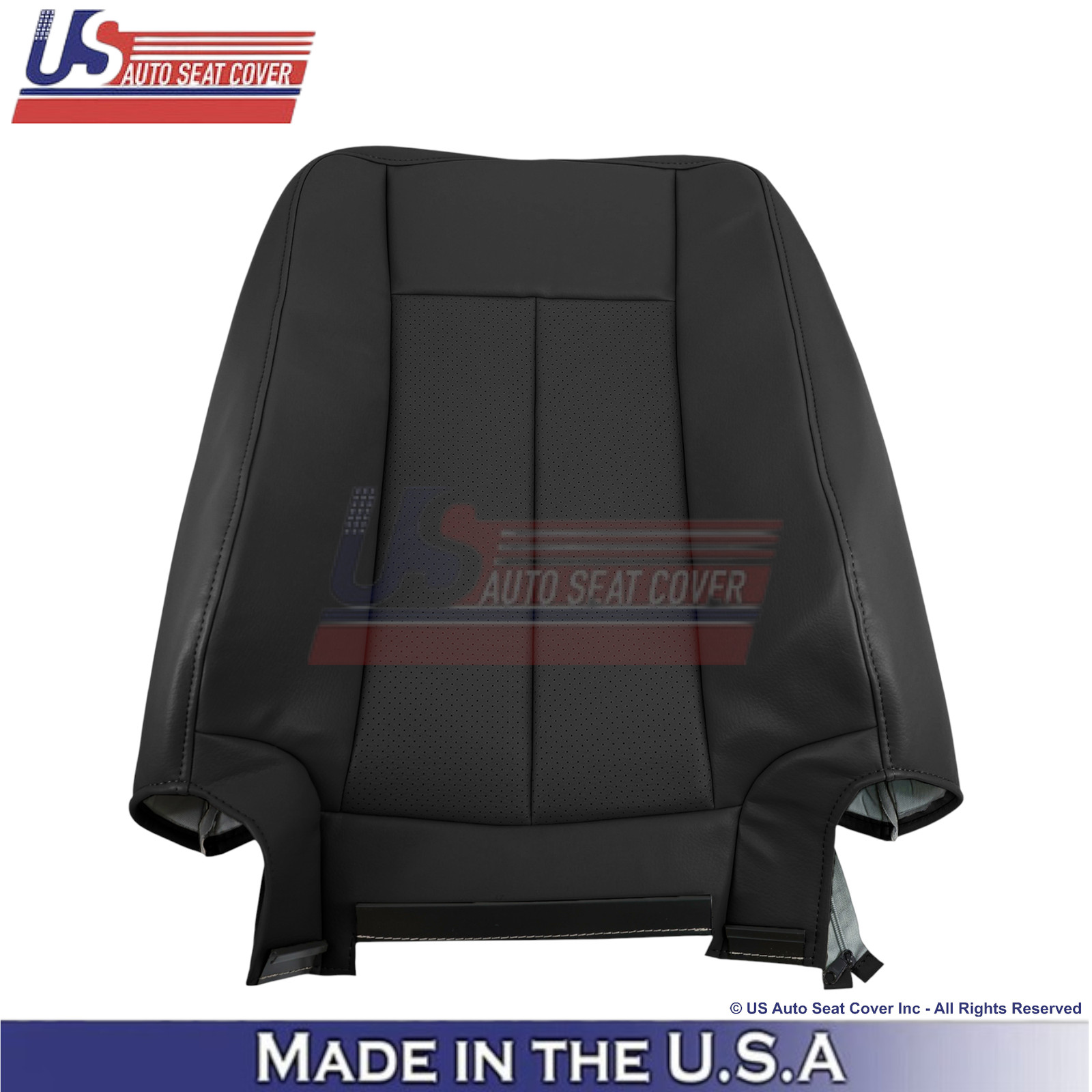 2015-2017 For Ford Expedition Leather Perf Front Driver Side Seat Covers Ebony
