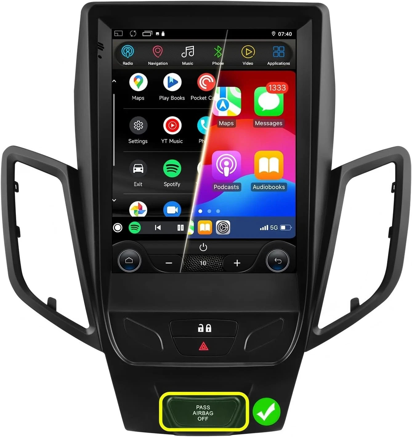 Upgrade 9.7″ For Ford Fiesta 2009-2020 Android 14.0 Car Stereo Radio GPS CarPlay