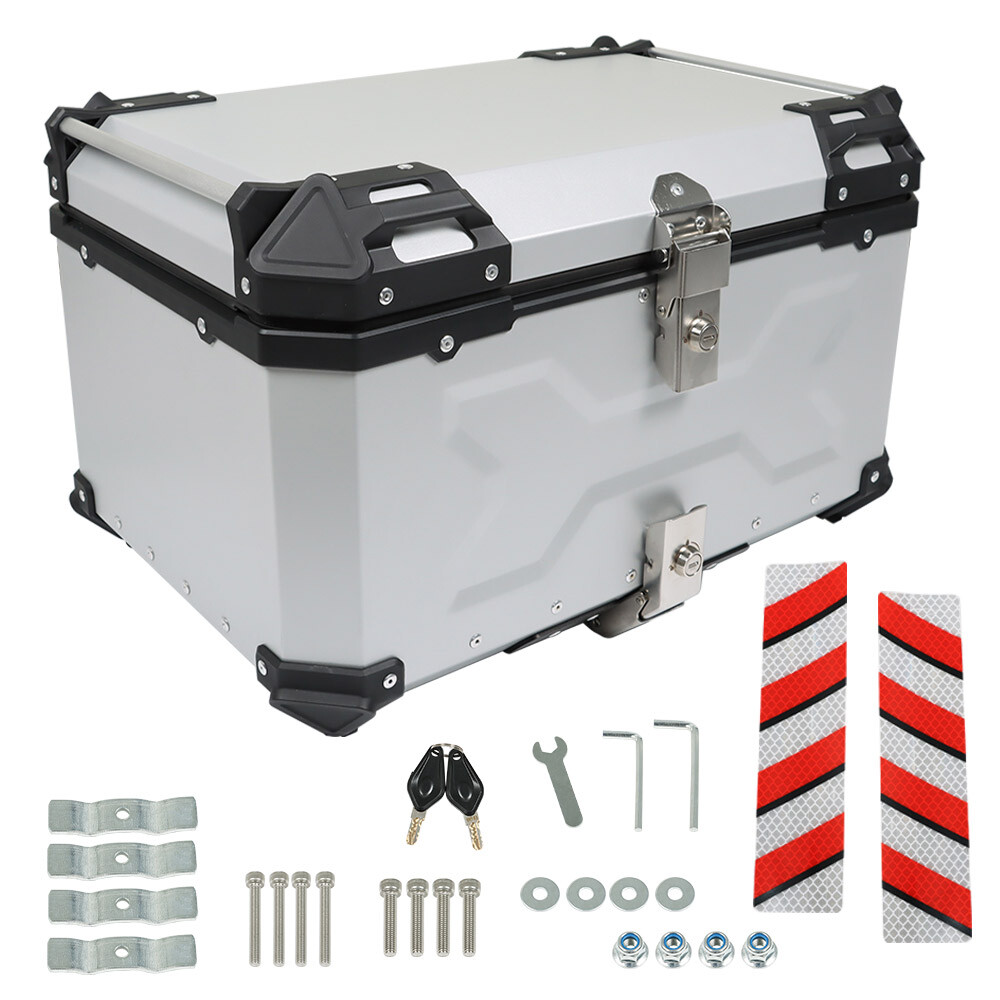 22L/45L/55L/65L Aluminum Motorcycle Trunk Tour Tail Box Luggage Storage Top Case