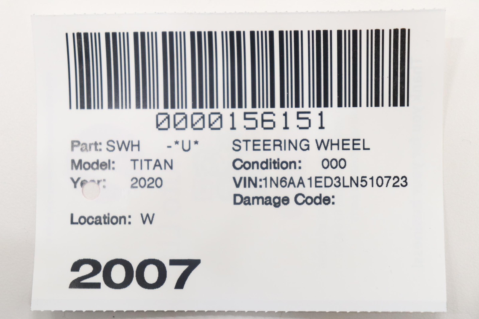 2020 – 2021 NISSAN TITAN PRO-4X LEATHER STEERING WHEEL W/ HEATED OEM 484309FV5A