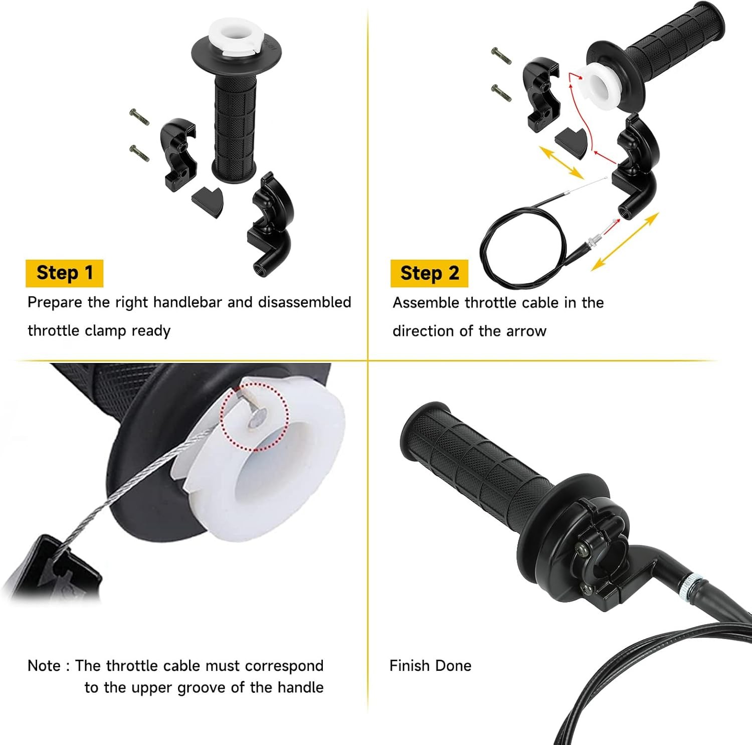 Black PWK 24mm Carburetor Throttle Jet Kit For Predator 212cc 196cc 6.5HP Engine