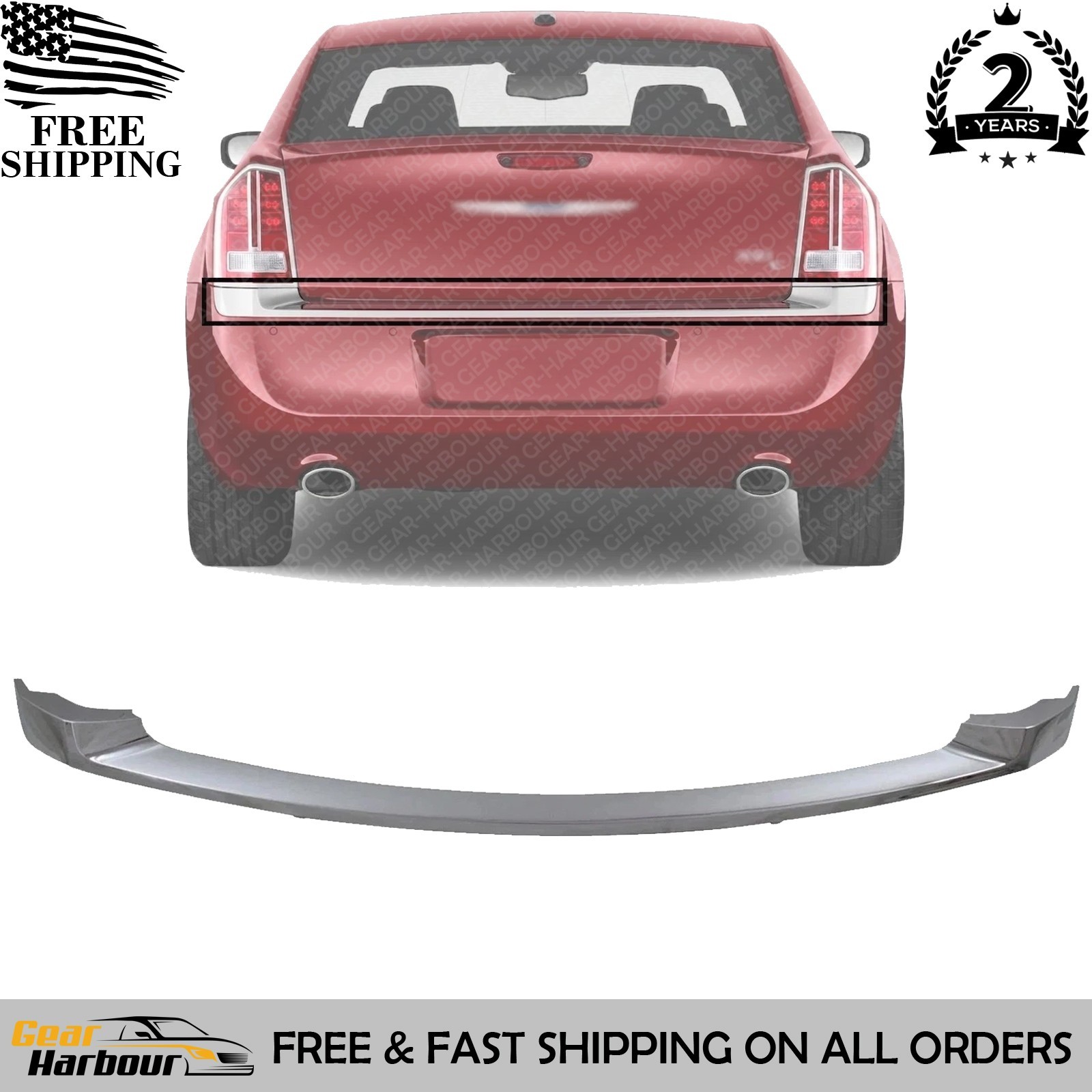 NEW Rear Bumper Upper Molding Chrome For 2011-2014 Chrysler 300 CH1144104