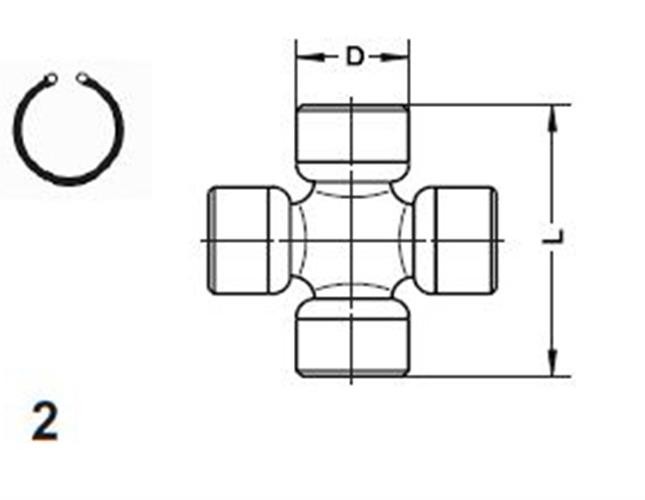 25-3236X Universal Joint Spicer Select Bondioli Pavesi OSR 1.189″ x 3.622″
