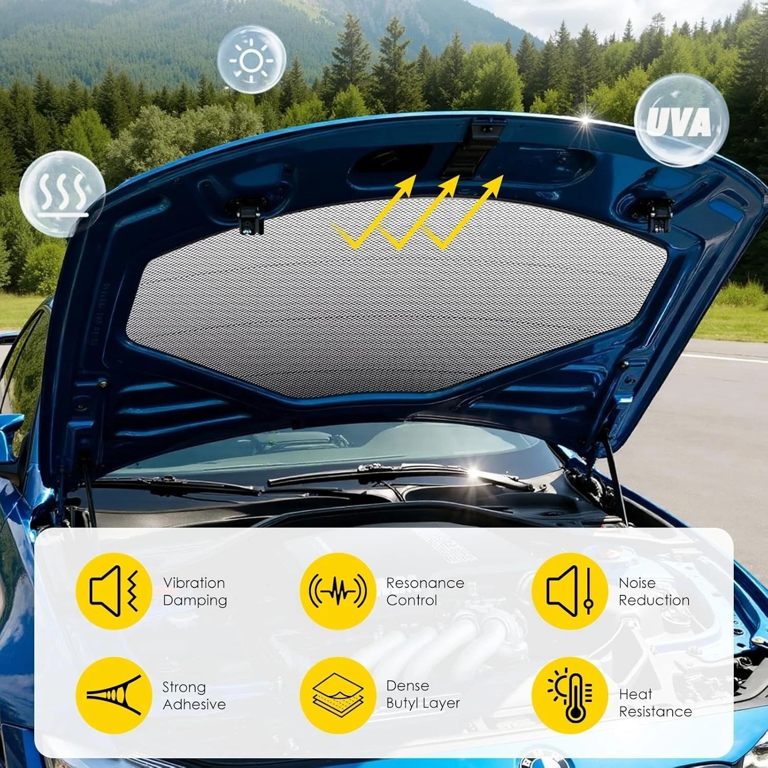 80 mil 10 sqft Car Sound Deadening Mat Butyl Automotive Sound Deadener Audio
