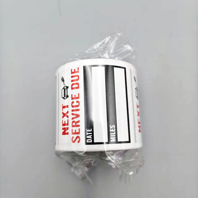 300X Oil Change Stickers Next Service Due Reminder Sticker Roll Window 2″ X 2″