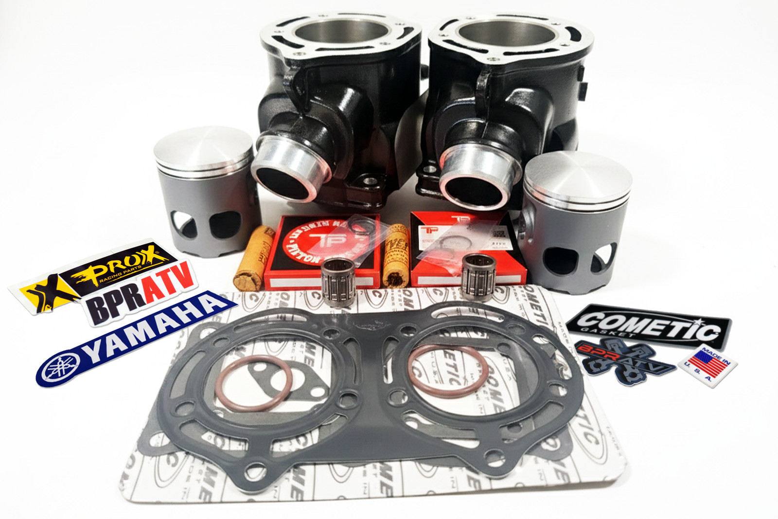 Yamaha Banshee Top End Rebuild Kit ProX Pistons Cometic Gaskets & 64mm Cylinders