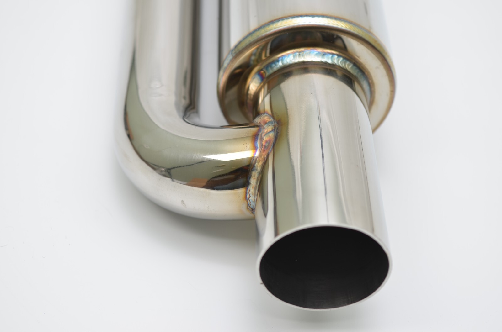 1320 ultra quiet QW resonator muffler stainless steel universal 2.5″ inlet & out