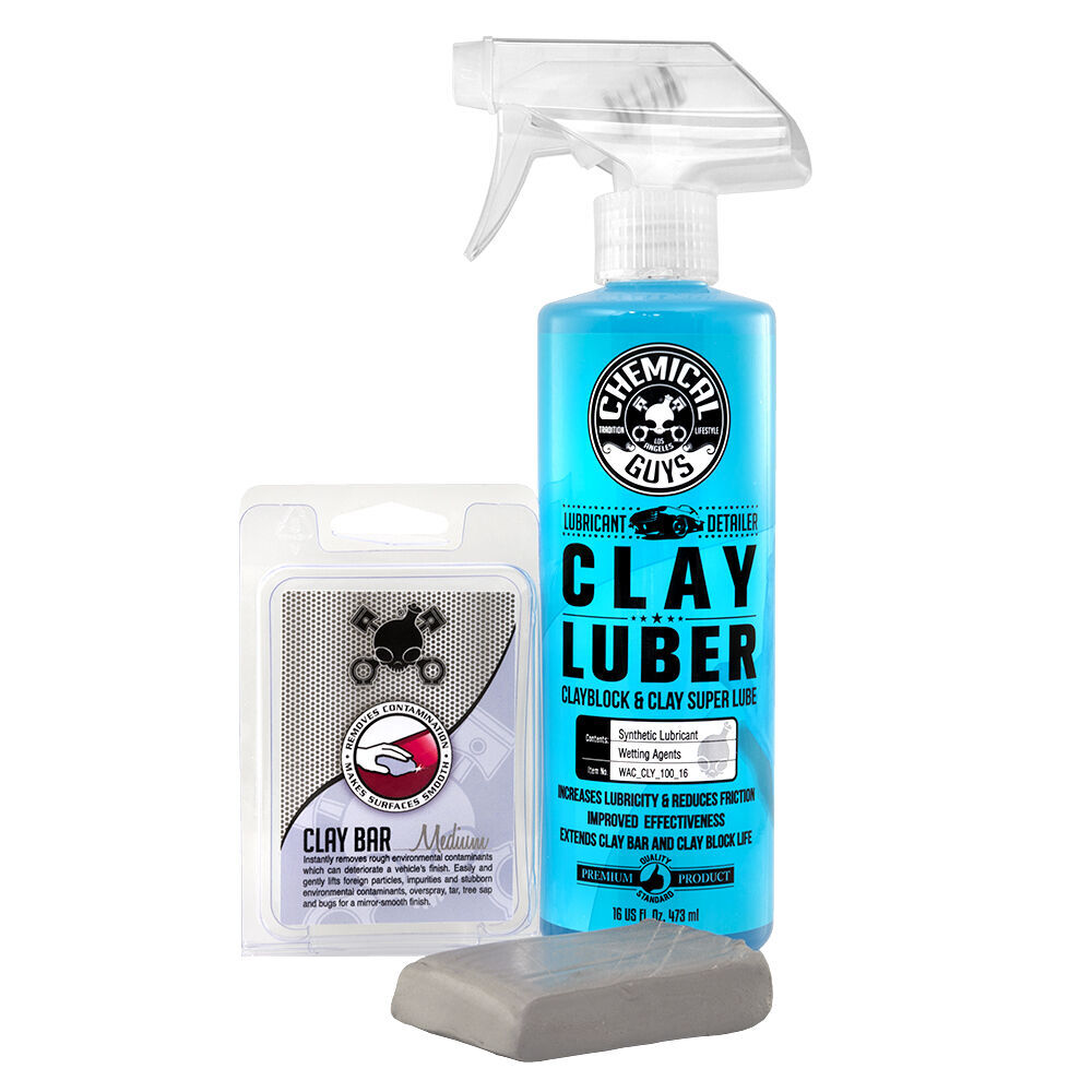 Chemical Guys CLY_KIT_2 – Poly Clay Bar & Luber Lubricant Kit, Medium Duty