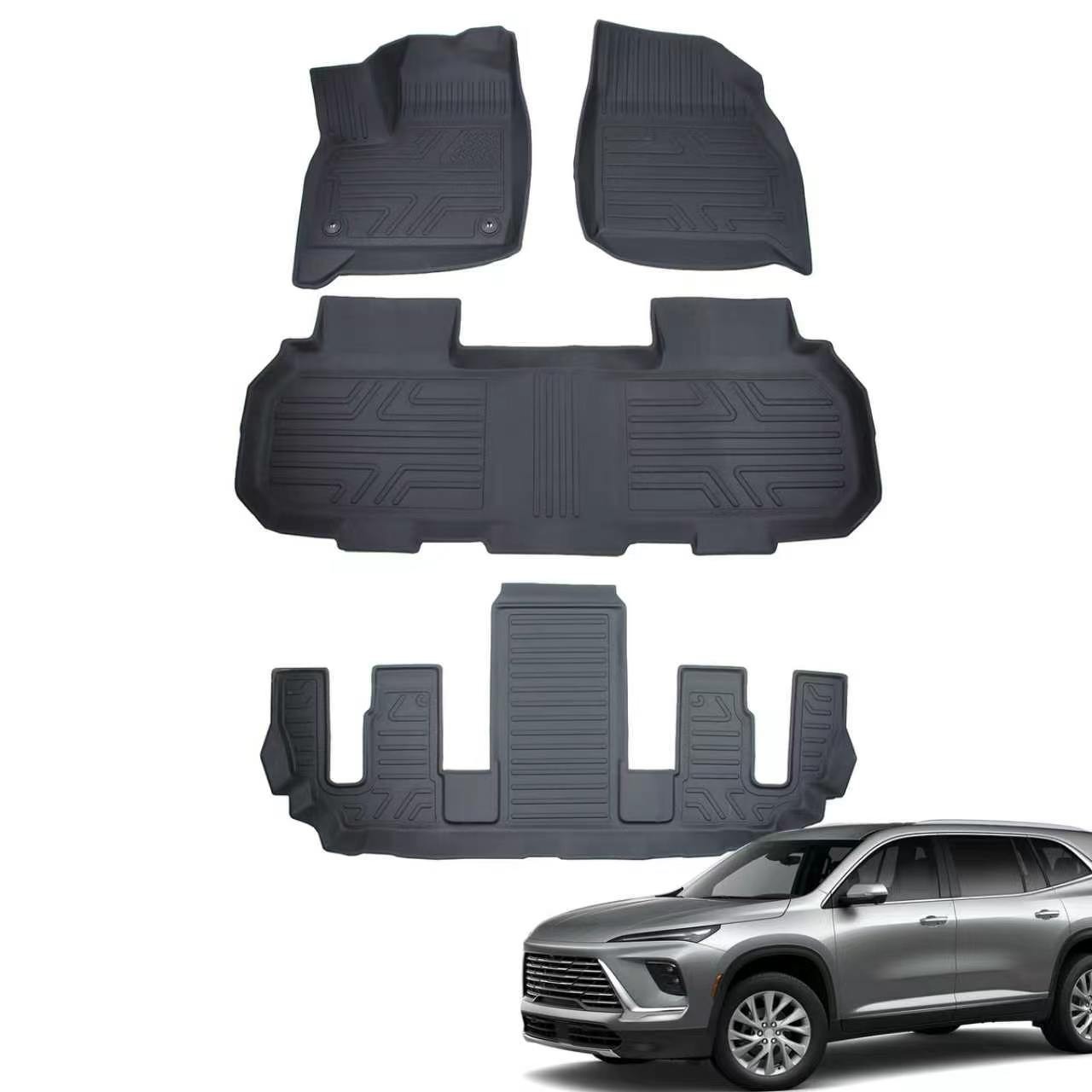 Para Buick Enclave 2024-2025 Chevy Traverse GMC Acadia de 7 plazas 24-26 Tapetes