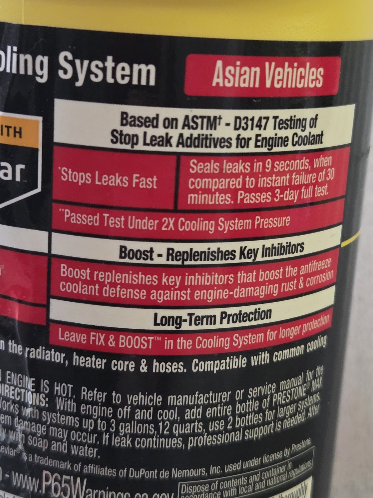 Prestone 32oz Cooling System Fix & Boost Red Asian Cars
