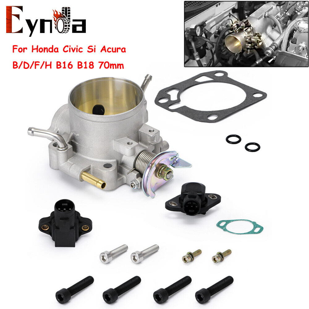 70MM 2.75” Throttle Body For Honda F22 H22 B16 B18 B20 D15 D16 B D F H Series