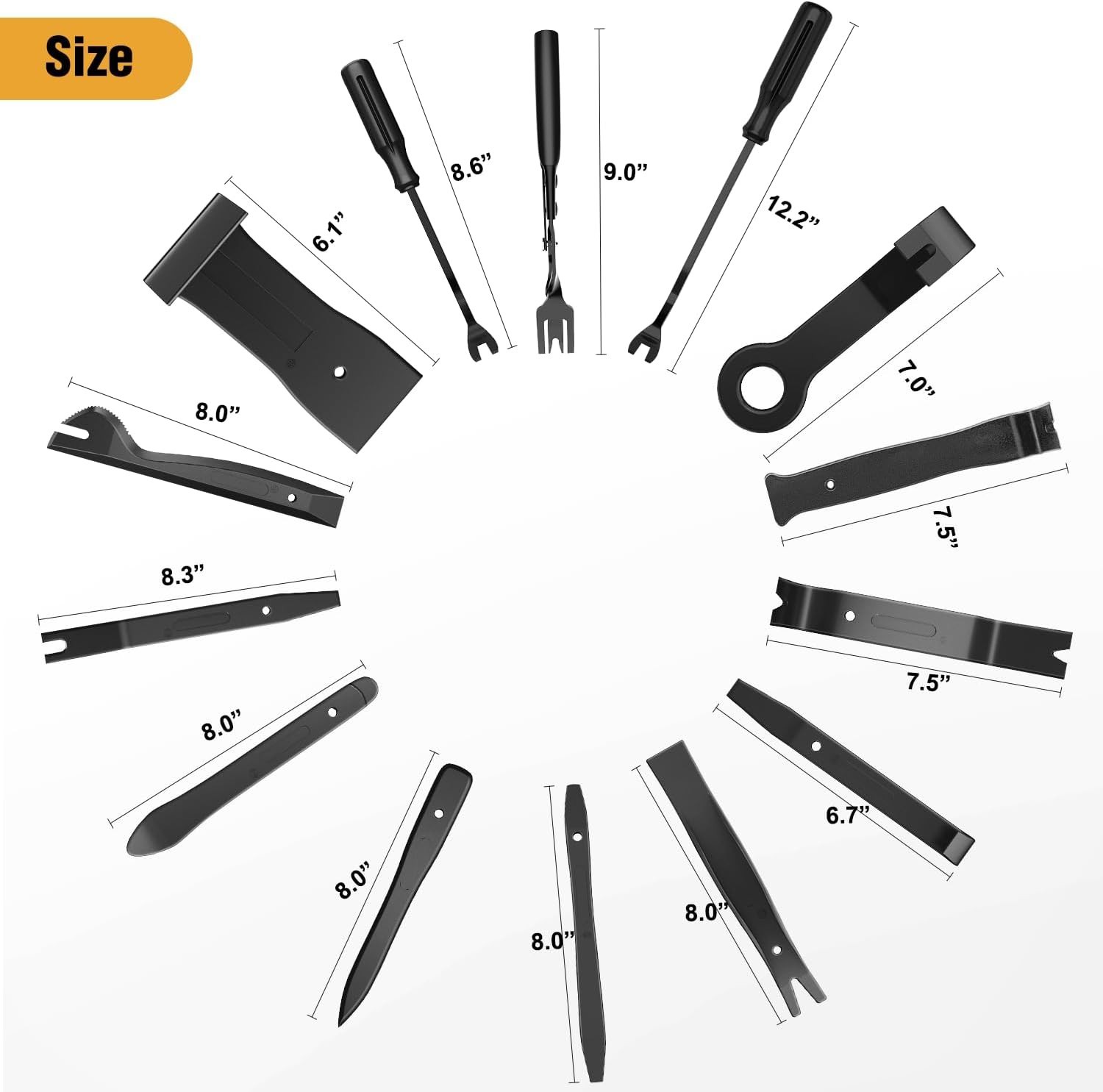 238PCS Car Trim Removal Tool Kit with Push Pin Fasteners, Panel Clips & Pliers