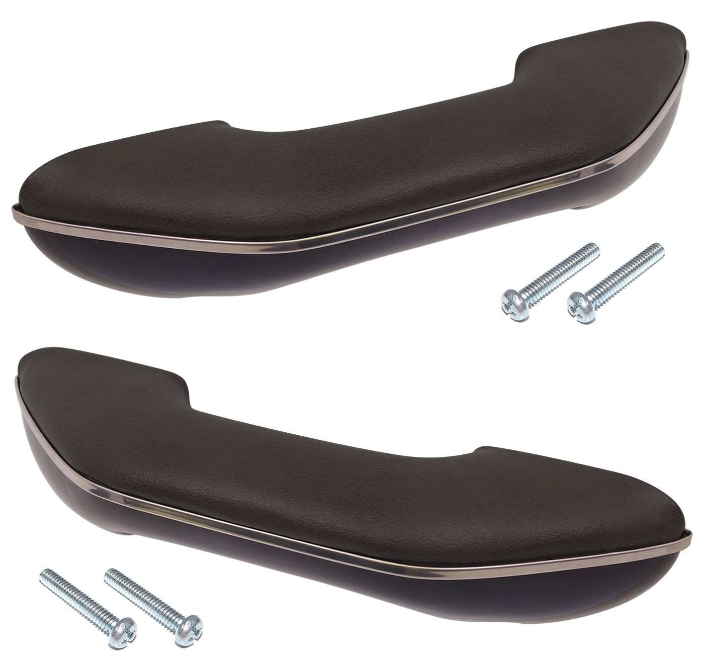 1955 1956 1957 1958 1959 CHEVY GMC TRUCK BLACK ARM RESTS W HARDWARE 55-56665-BK*