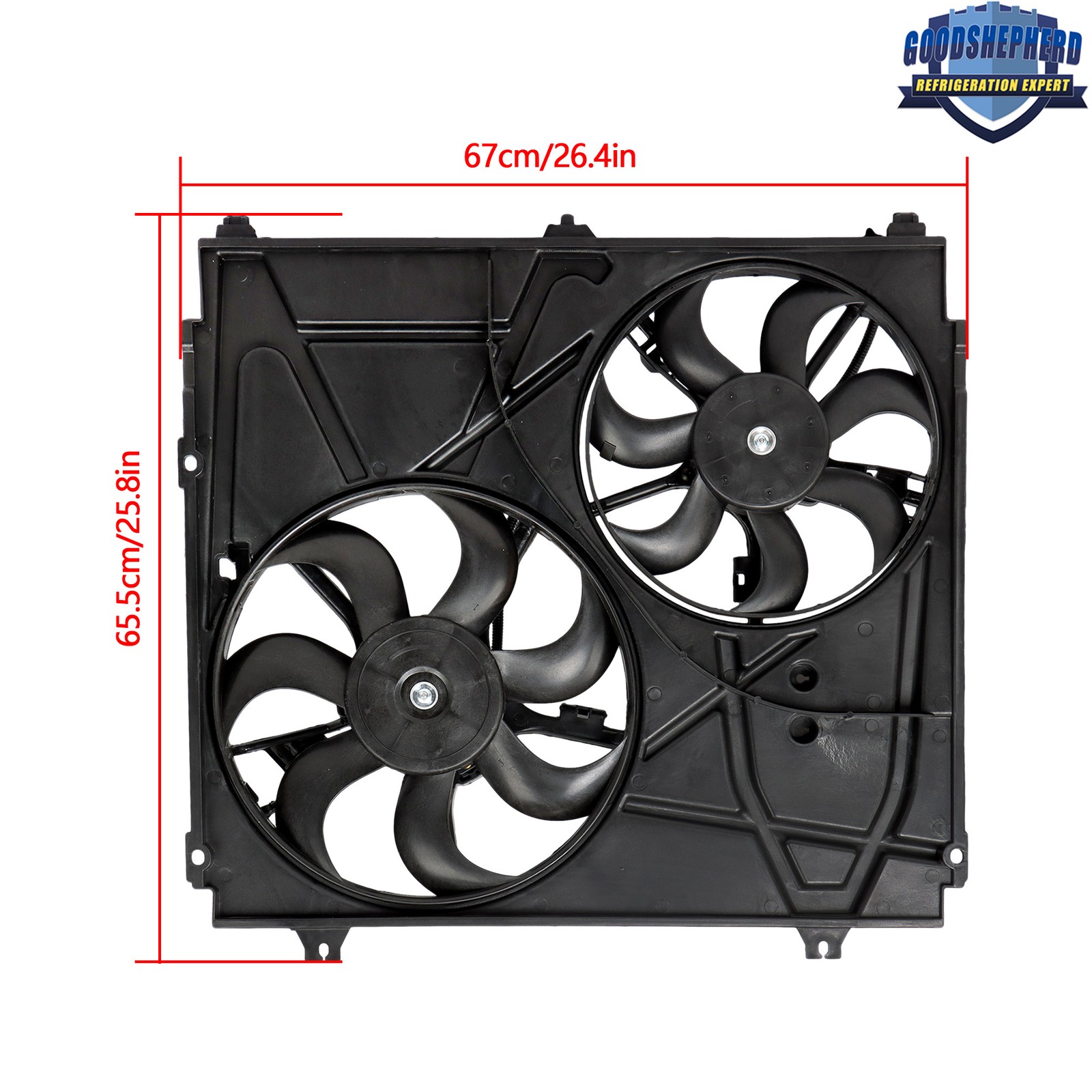 621040 620-729 Radiator Cooling Fan Assembly For Kia Sorento 2003-2006 3.5L V6