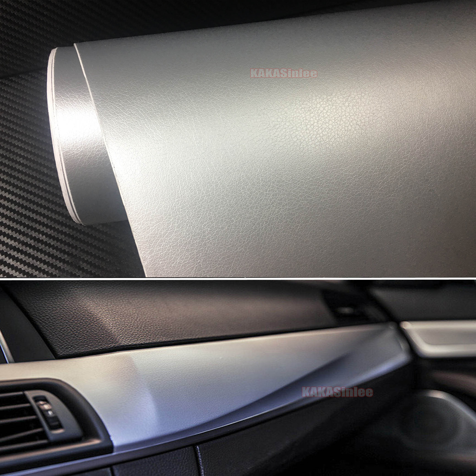 Bubbles Free Matte Car Interior Leather Grain Texture Film Vinyl Wrap Sticker AB