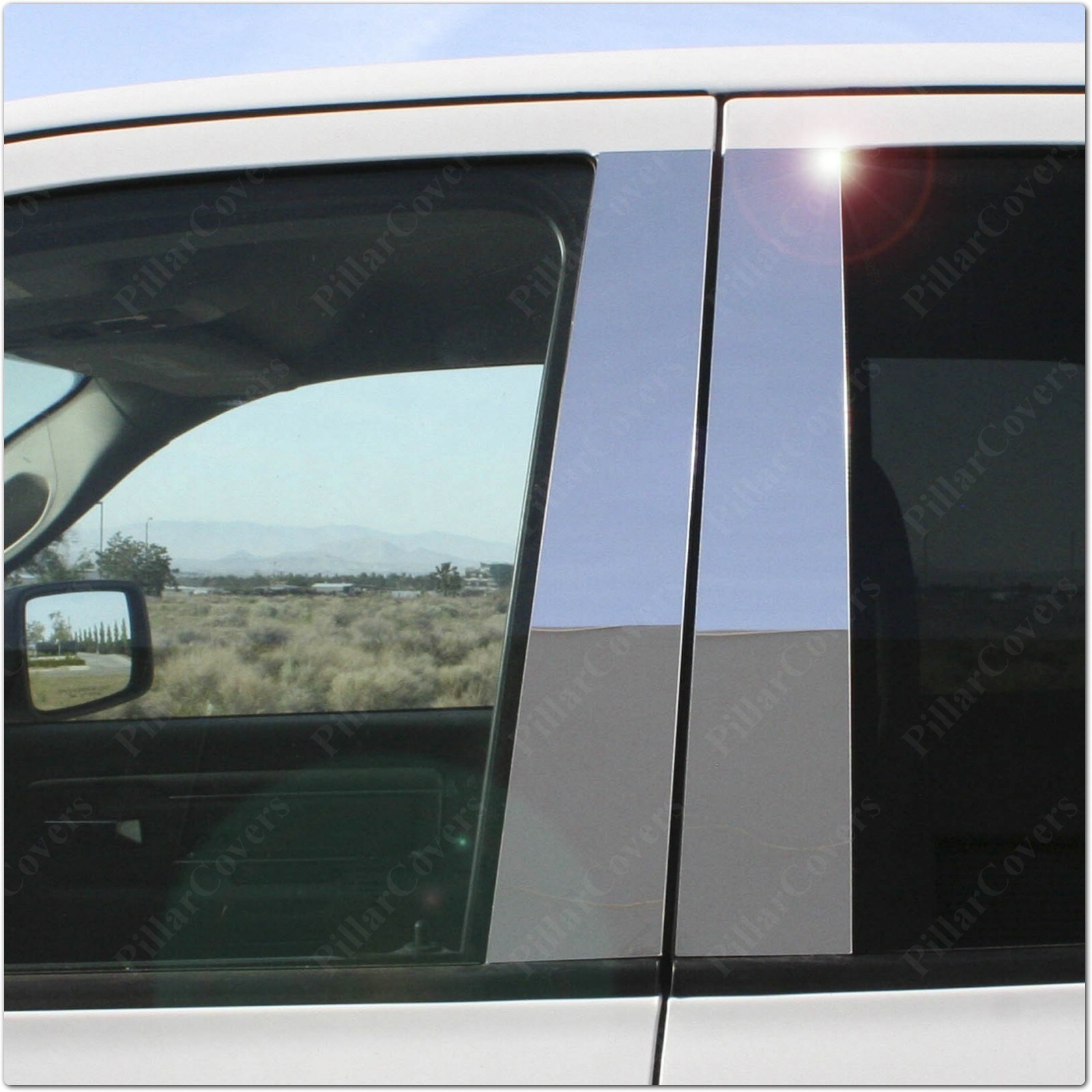 Chrome Pillar Posts for Lincoln Towncar 98-14 6pc Set Door Trim Mirror Cover Kit