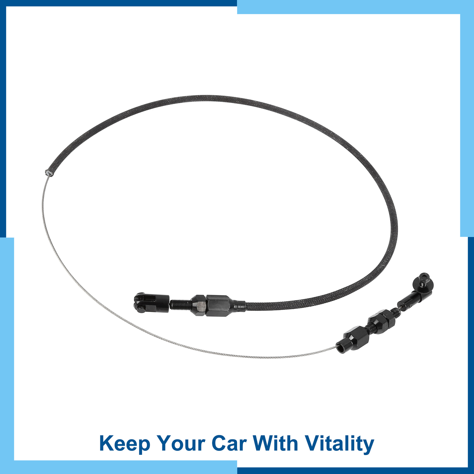 Universal Pack (1) 24″ Throttle Cable Braided Stainless Steel Rod for Vehicle