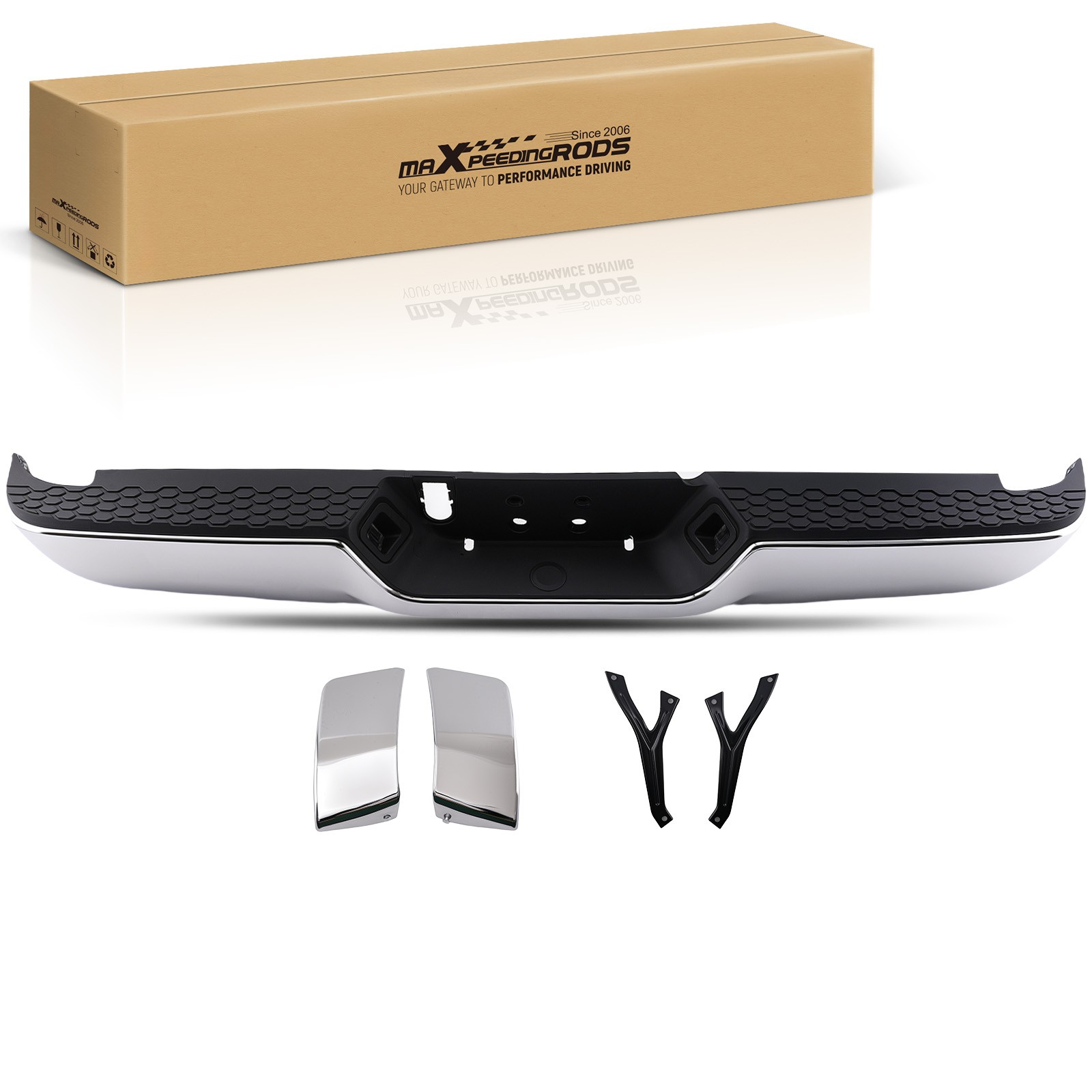 Rear Bumper Assembly for Ram 1500 Classic 2019 Chrome Steel 68049781AB