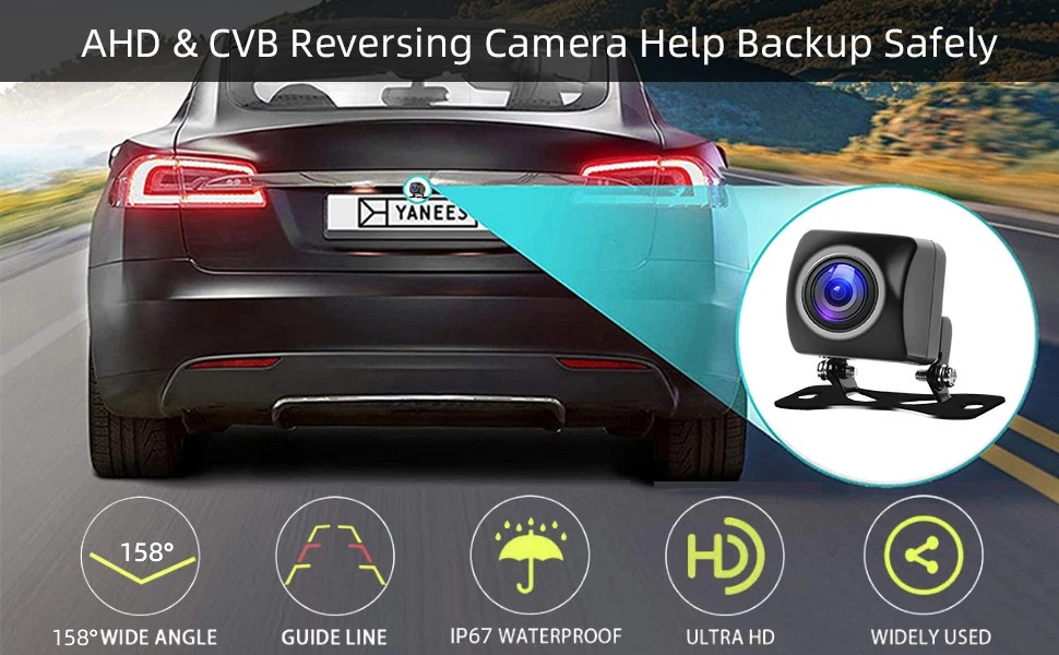 AHD/CVBS Car Backup Camera Waterproof Plate Rear View Night Vision Reverse 2025