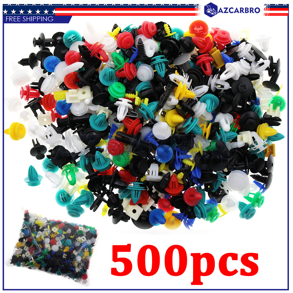 500 x Auto Car Mixed Fastener Clip Bumper Fender Trim Plastic Rivet Door Panel_