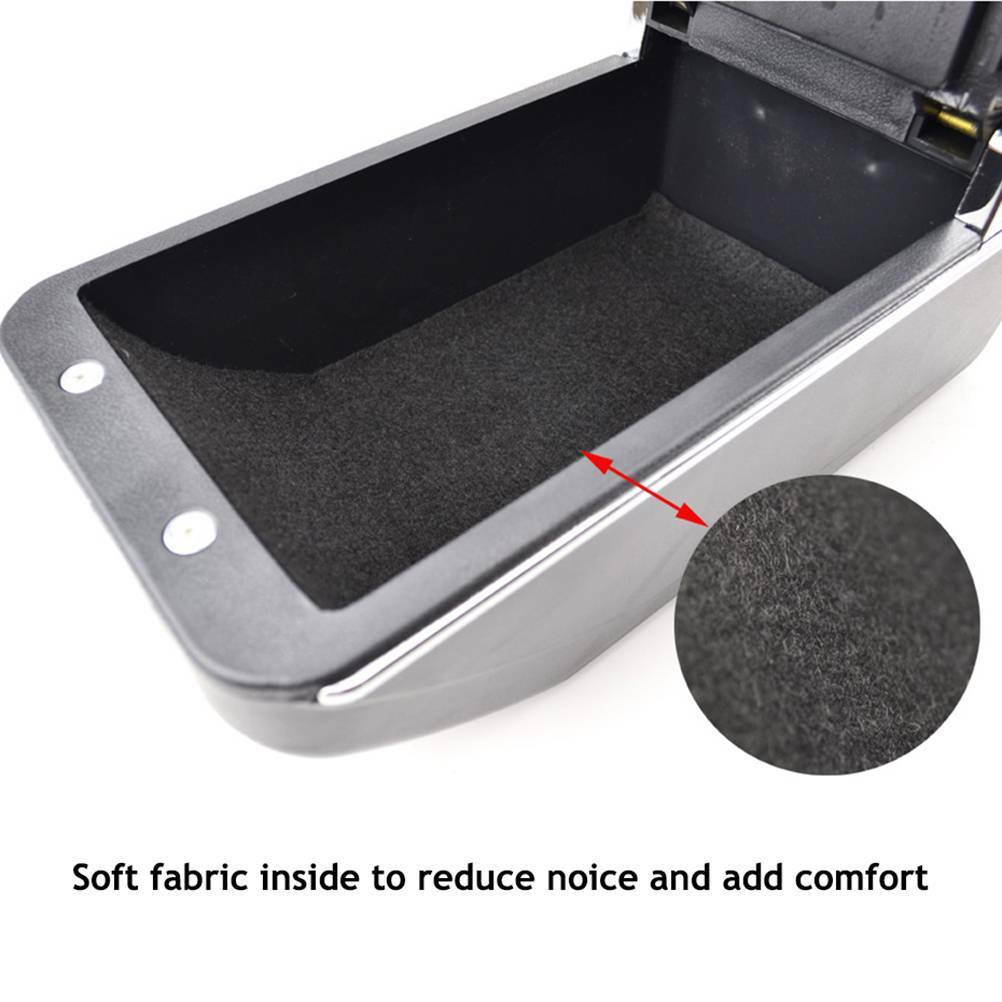 Universal Car Armrest Sliding Duel Center Content Storage Box Arm Rest Part USA