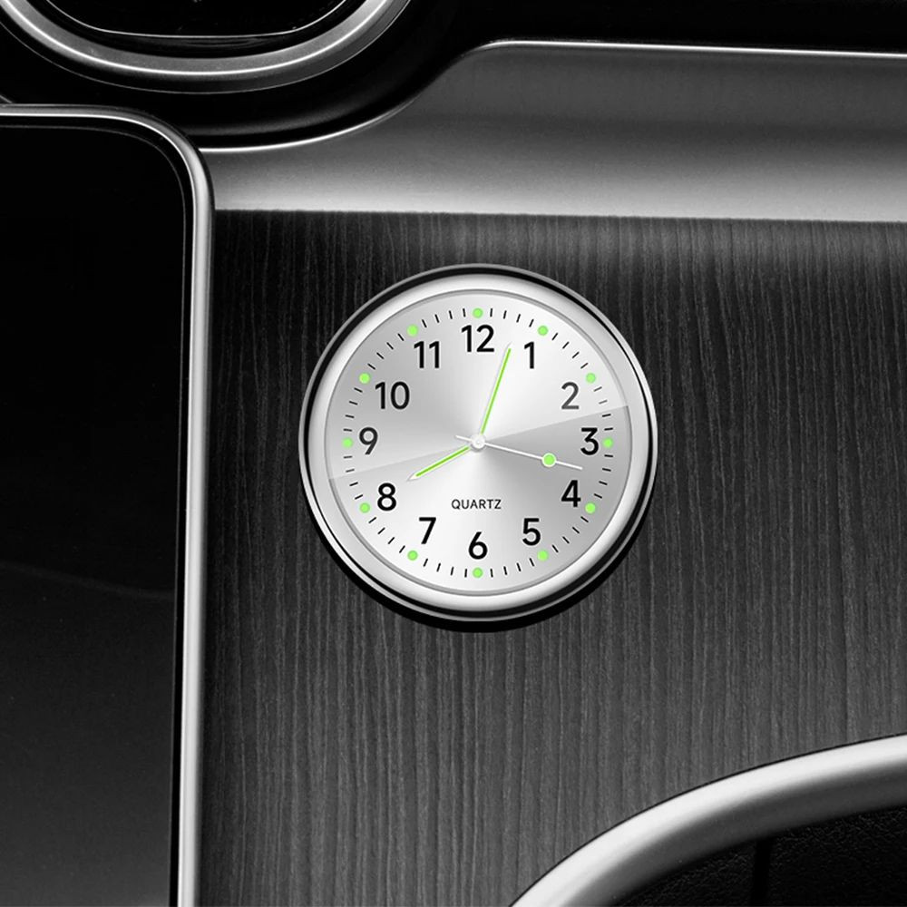 Luminous Clock Auto Car Interior Accessories Stick-On Digital Watch Quartz Clock