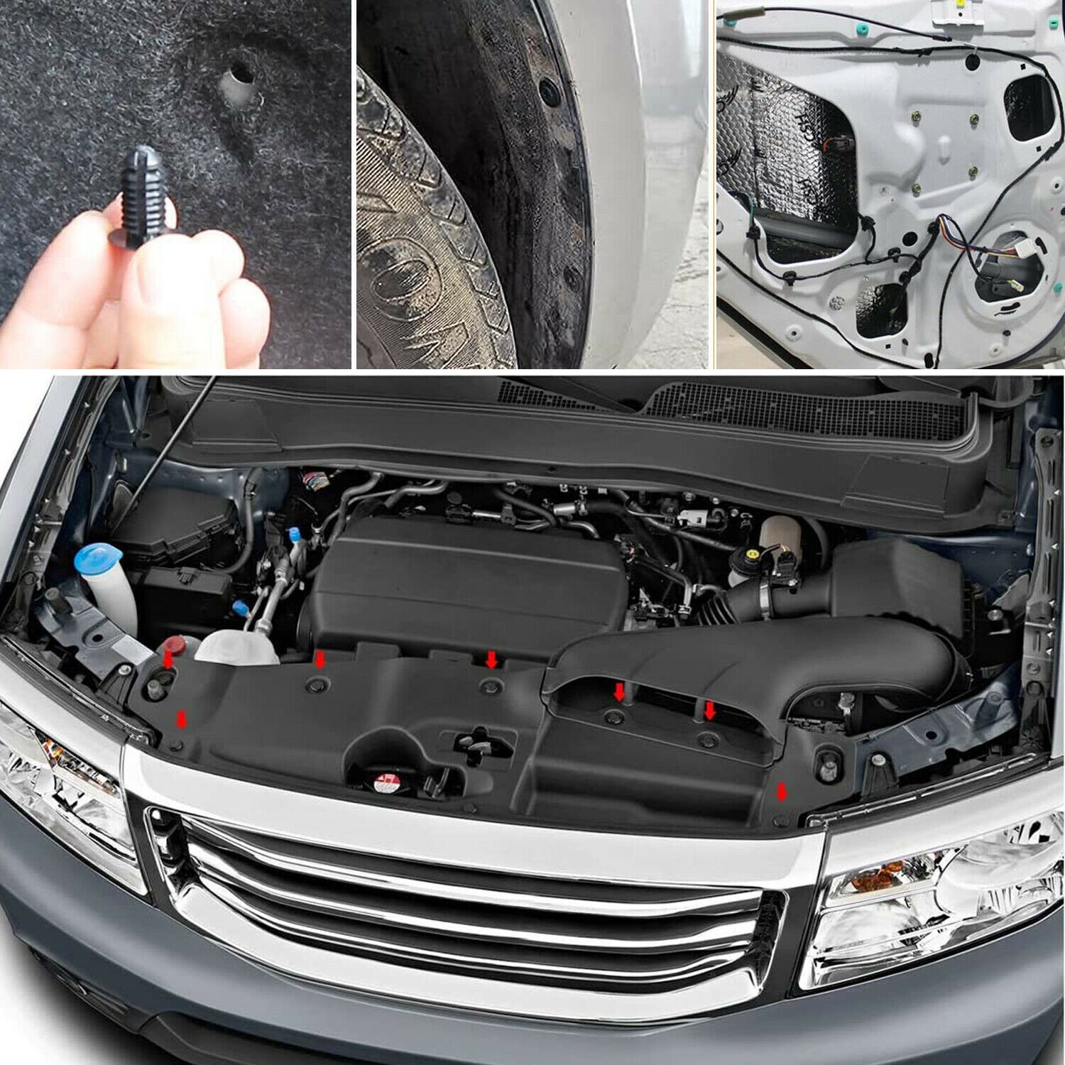For Honda CAR 100x Box Set Bumper Fender Liner Push Type Retainer Clips Fastener