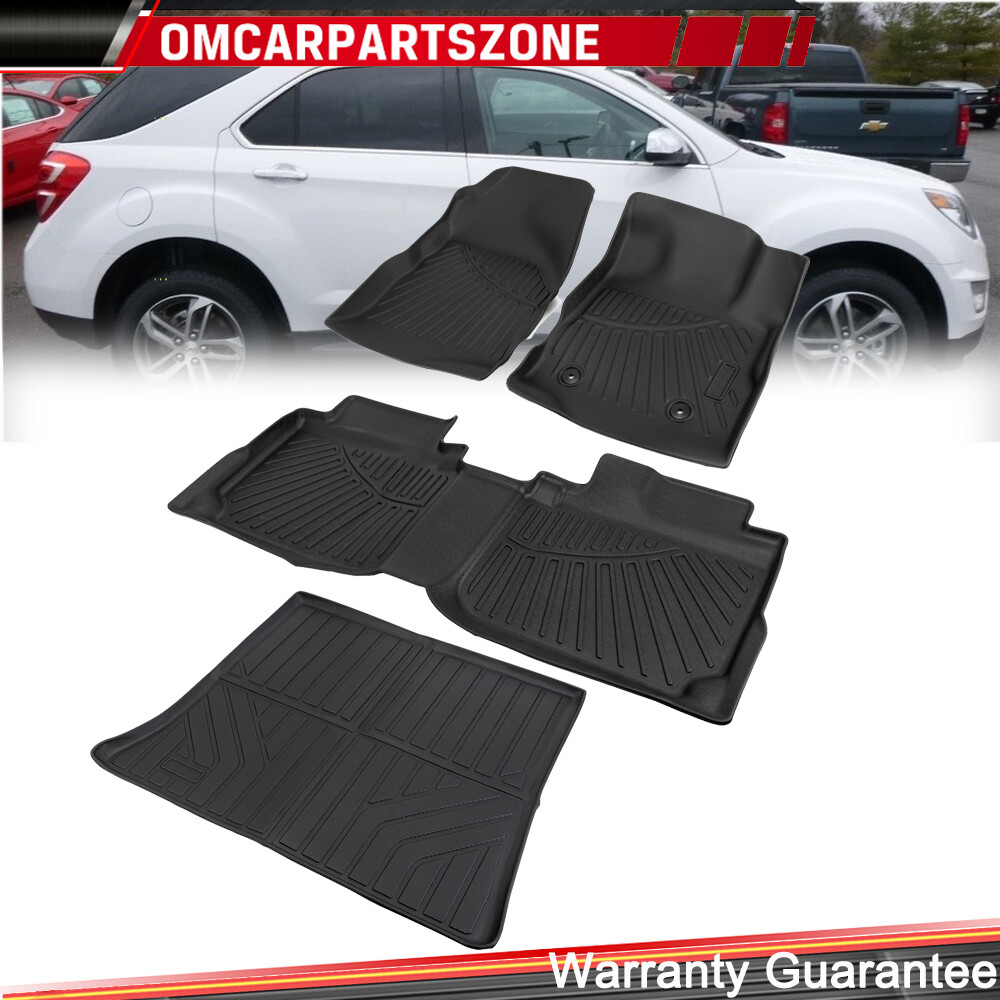 All Weather Floor Mats Cargo Liners For 2012-2017 Chevrolet Equinox GMC Terrain