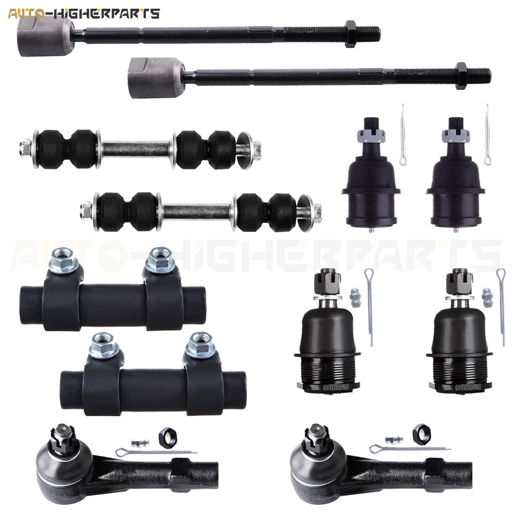 For 1991-1996 Dodge Dakota 2WD 12 Pcs Front Lower Upper Ball Joint Tie Rod Kit
