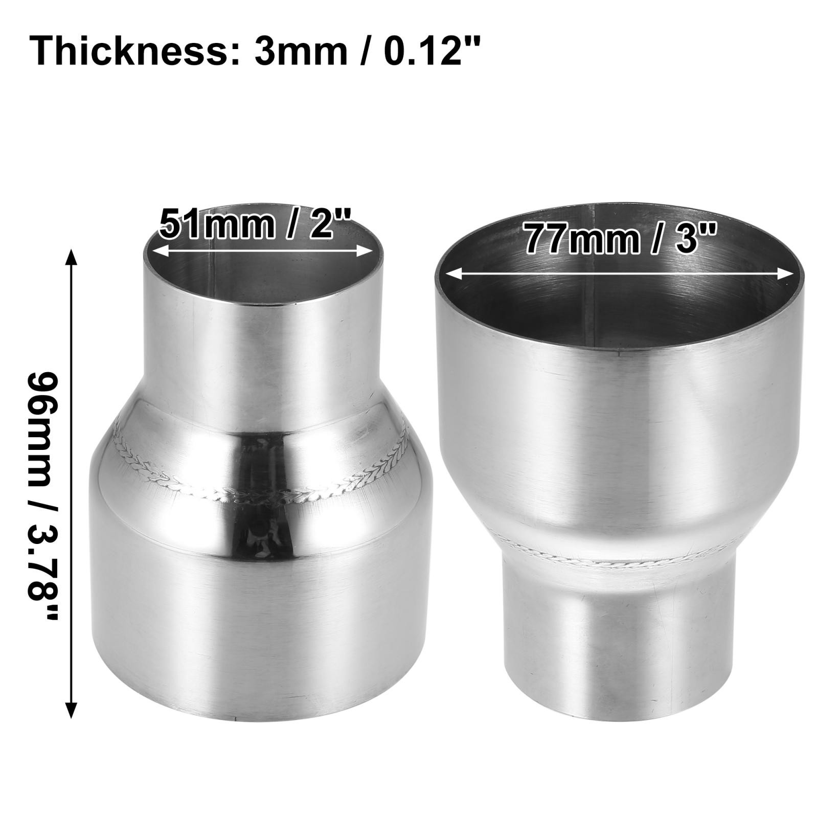 2″ ID to 3″ ID Stainless Steel Car Exhaust Pipe Adapter Reducer Connector