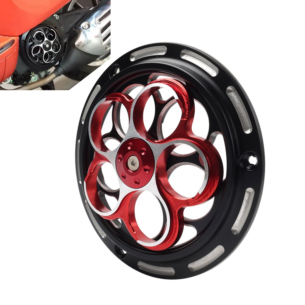Red Rotating Cooling Cover Engine Radiator Guard For Vespa Sprint Primavera 150
