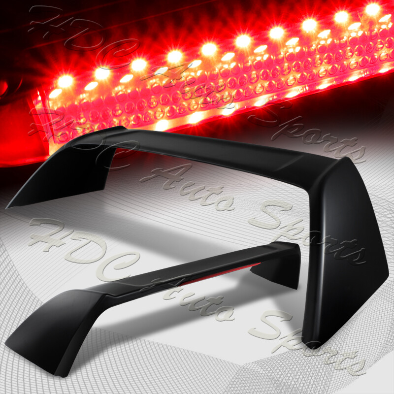 For 2002-2006 Acura RSX DC5 Type-R Primer Black Trunk Spoiler + LED Brake Light