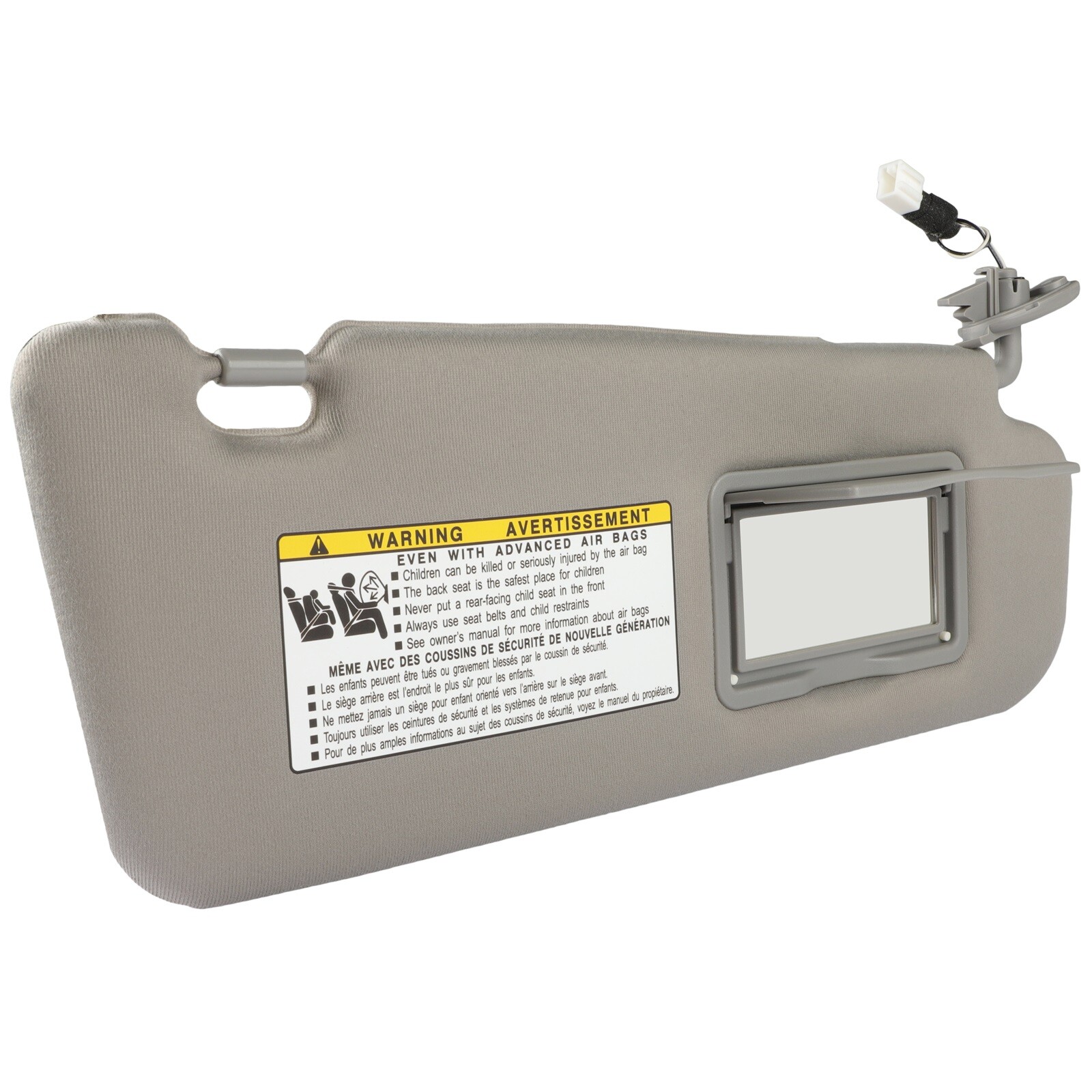 85202-0A750-QSQQH For Hyundai Sonata 2.4L 3.3L Sun Visor Gray RH W/Lighted 06-08