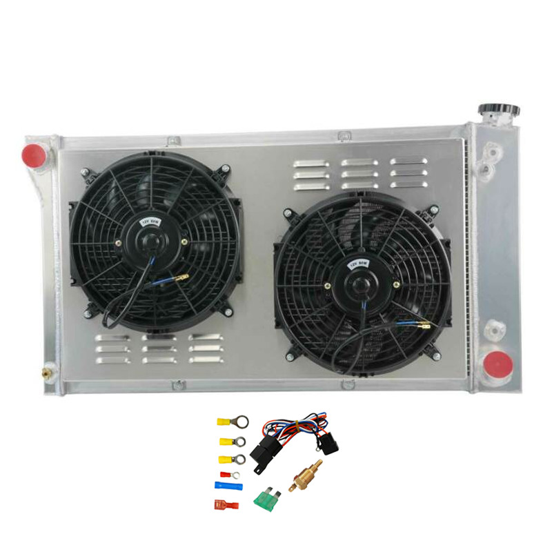 3 Rows Radiator +Shroud Fan For 1967-1972 Chevy GMC C/K Series Pickup Suburban