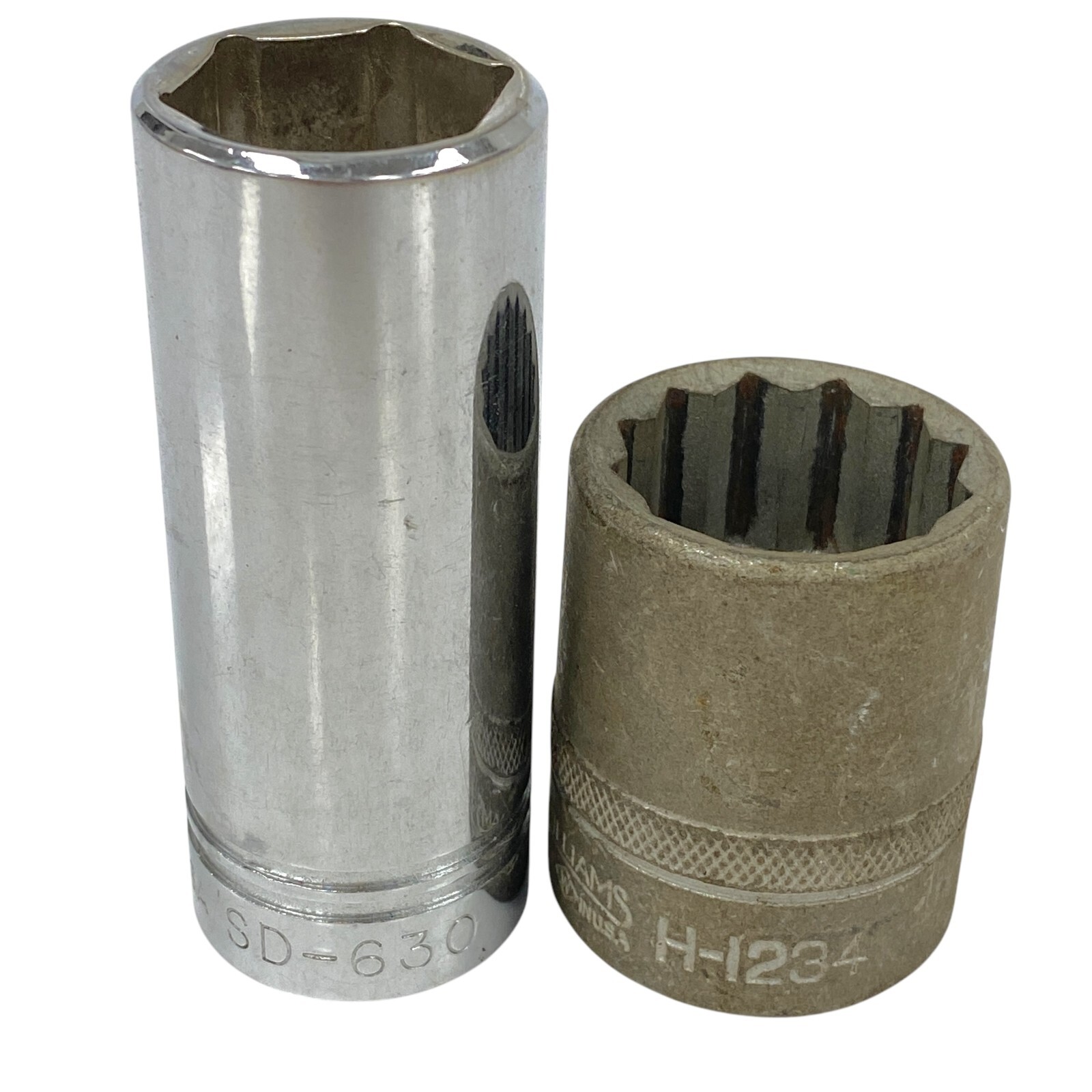 Williams SD-630 H-1234 6 Point Deep and 12 Pt Standard Socket 2 Pcs Set, USA