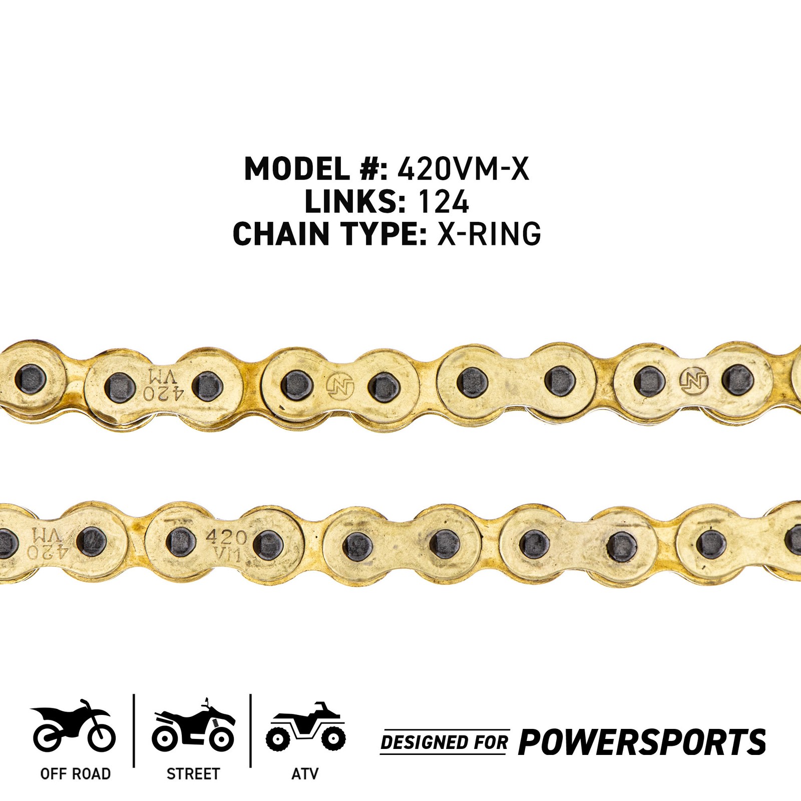 NICHE Sprocket Chain Set for Kawasaki Z125 Pro 14/30 Tooth 420 X-Ring Front Rear