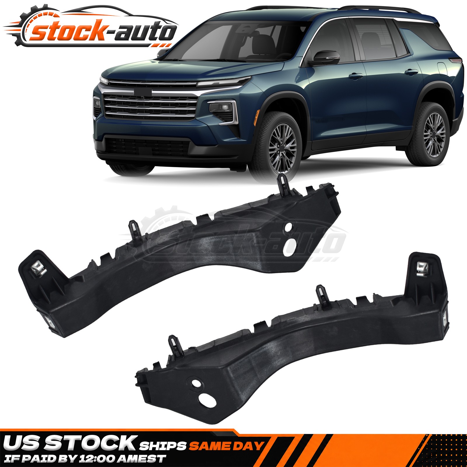 Left & Right Front Bumper Guide Bracket Support For 2025-2026 Chevrolet Traverse