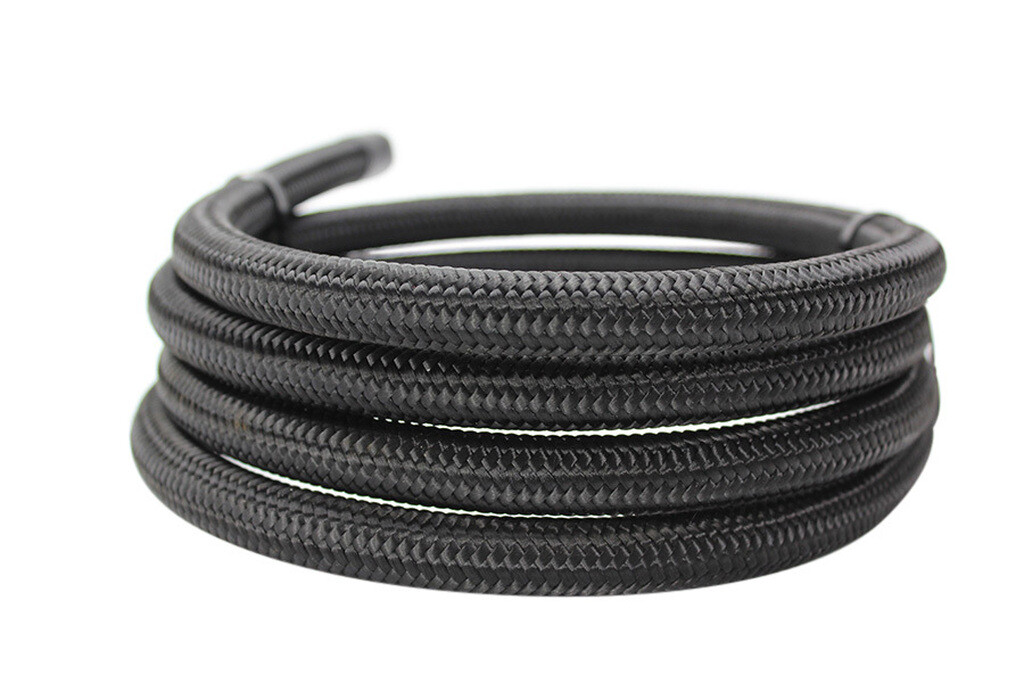 AN16 16AN Black Nylon Braided Stainless Steel Hose -16 hose (Per FT) US Shipper