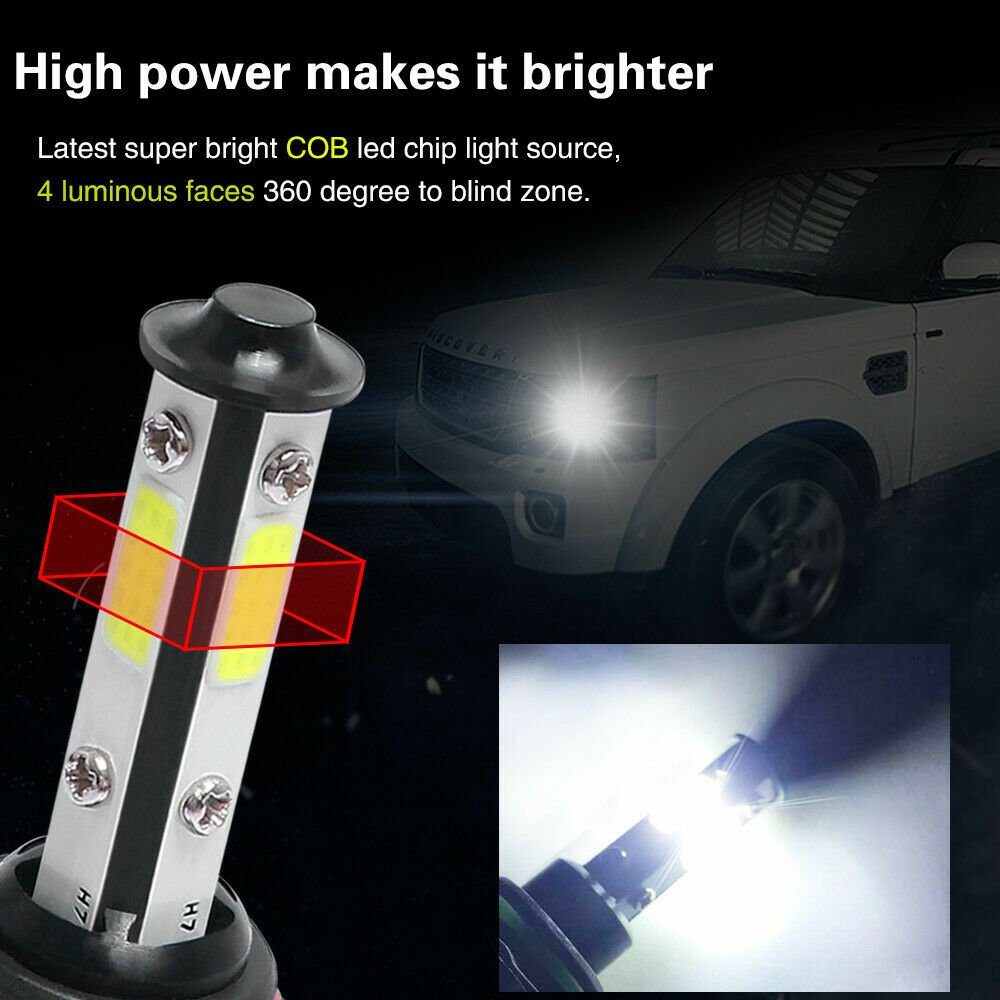 20PCS H11 6000K LED Headlight High Low Beam Bulb 120W 20000LM White DICN 4 Sides