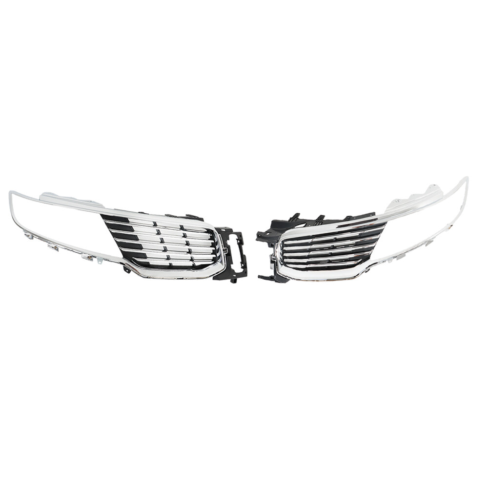 For 2016-2018 Lincoln MKX Front Upper Grille Grill Assembly Chrome Pair LH+RH