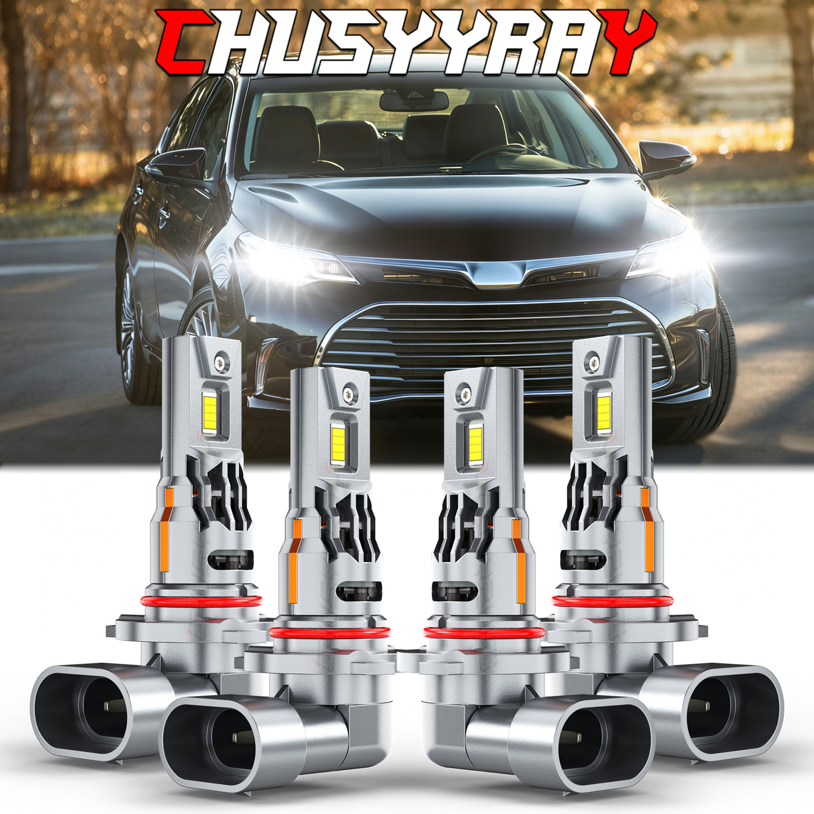 9005 9006 Luces Fuertes Para Auto Coche Luz Carro Bulbs LED SUPER Blanco 4pc