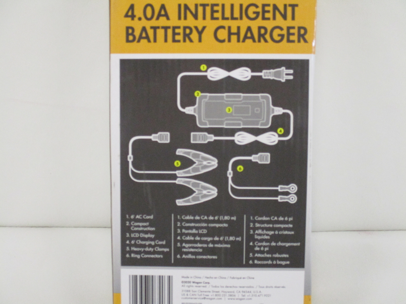 WAGAN TECH 4.0A INTELLIGENT BATTERY CHARGER / JUMP STARTER EL7403