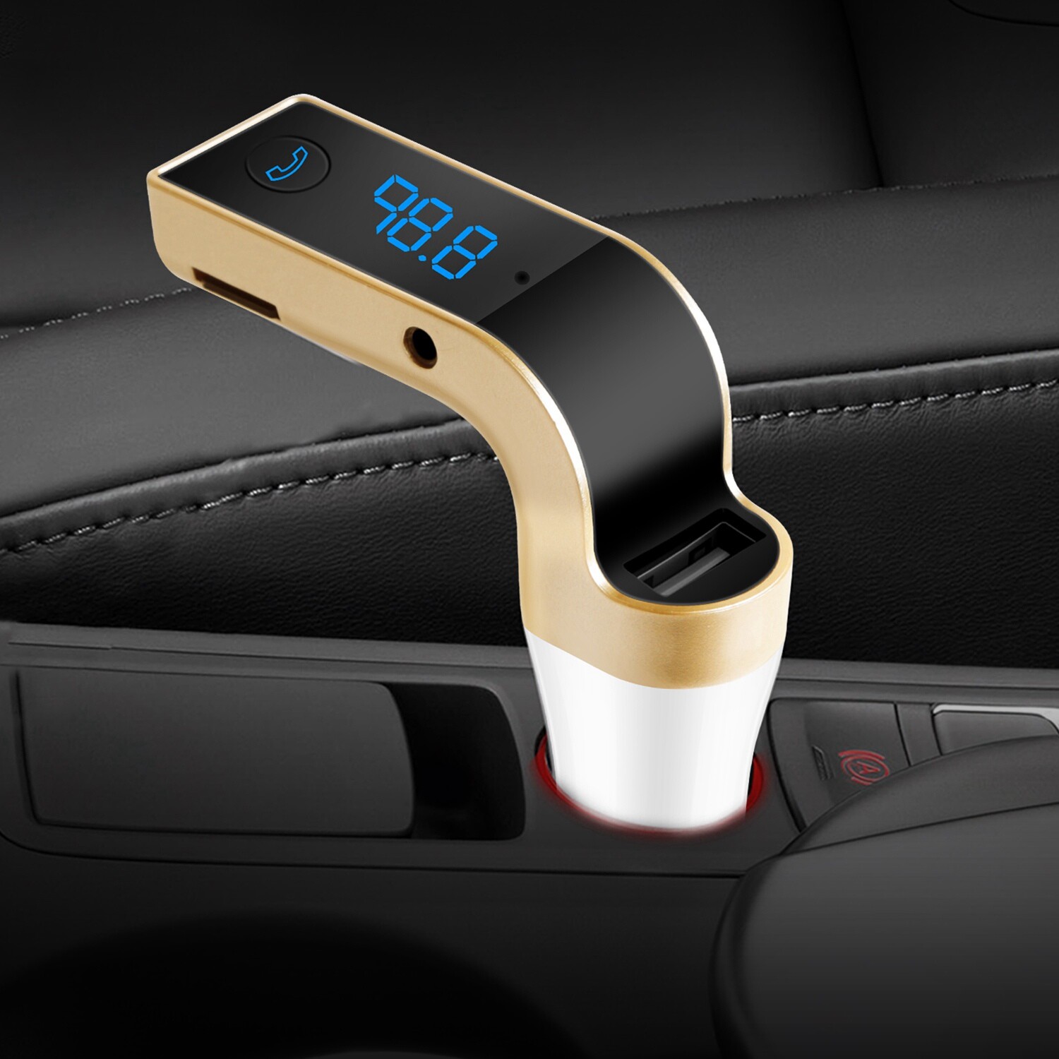 Car FM Transmitter Wireless Hands-free LED MP3 Player Radio Adapter USB Charger