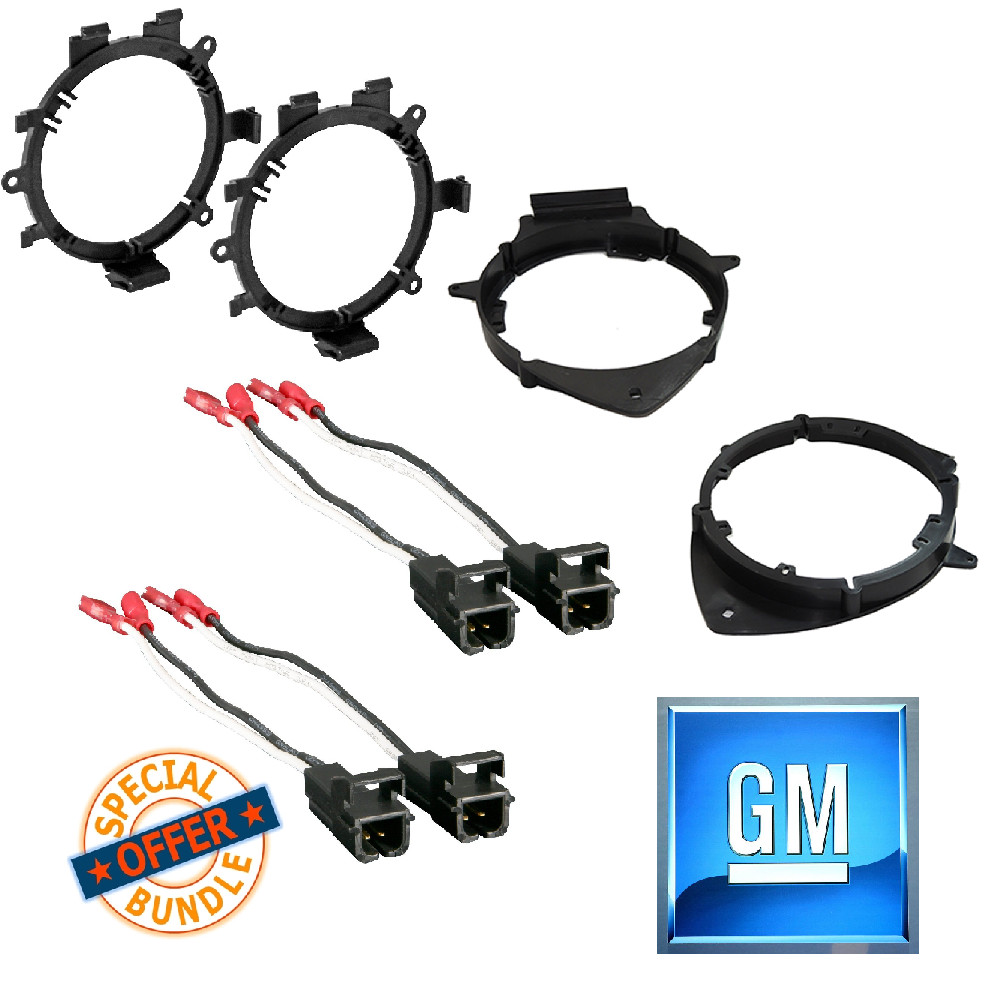 GM Speaker Adapters For 6.5″ Speakers + Wiring Harness (2 Pairs)