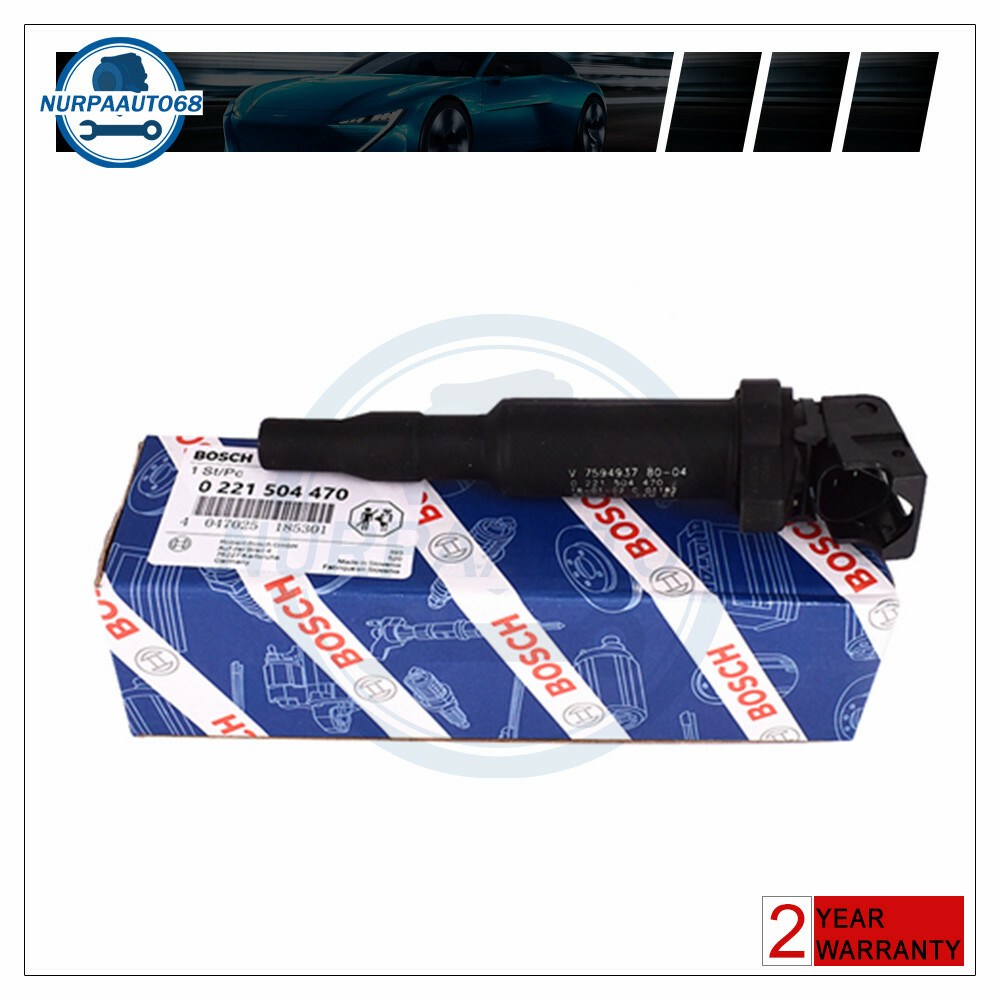 1 Pack For BMW Ignition Coil Updated W/ Connector Boot Genuine Bosch 0221504470